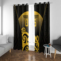 Custom Motueka High School Window Curtain Maori Koru Pattern