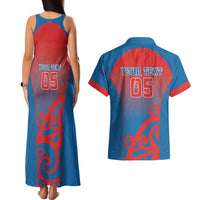 Custom St Joseph's Maori Girls' College Couples Matching Tank Maxi Dress and Hawaiian Shirt Maori Koru Pattern