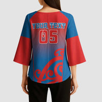 Custom St Joseph's Maori Girls' College Kimono Sleeve Blouse Maori Koru Pattern LT05 - Polynesian Pride