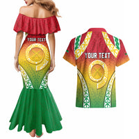 Personalised Vanuatu Couples Matching Mermaid Dress and Hawaiian Shirt Proud To Be A Ni-Van With Tribal Pattern LT05 - Polynesian Pride