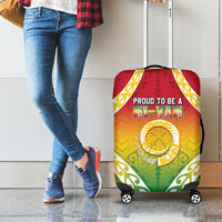 Vanuatu Luggage Cover Proud To Be A Ni-Van With Tribal Pattern LT05 - Polynesian Pride