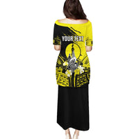 Personalised New Caledonia Day Family Matching Puletasi and Hawaiian Shirt Kanaky Flag Coat Of Arms Polynesian Pattern