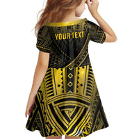 Personalised Polynesia Childhood Cancer Awareness Family Matching Off Shoulder Maxi Dress and Hawaiian Shirt You Are Stronger Than Cancer