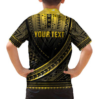 Personalised Polynesia Childhood Cancer Awareness Family Matching Puletasi and Hawaiian Shirt You Are Stronger Than Cancer