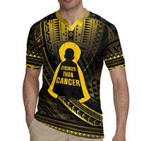 Personalised Polynesia Childhood Cancer Awareness Rugby Jersey You Are Stronger Than Cancer