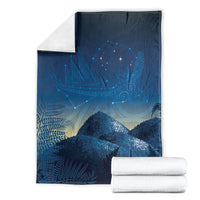 New Zealand Matariki Blanket Maori Waka With Silver Fern LT05 - Polynesian Pride