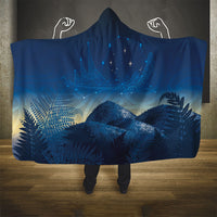 New Zealand Matariki Hooded Blanket Maori Waka With Silver Fern LT05 - Polynesian Pride