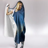 New Zealand Matariki Hooded Blanket Maori Waka With Silver Fern LT05 - Polynesian Pride