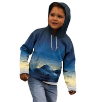 New Zealand Matariki Kid Hoodie Maori Waka With Silver Fern LT05 - Polynesian Pride