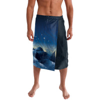 New Zealand Matariki Lavalava Maori Waka With Silver Fern LT05 Navy - Polynesian Pride