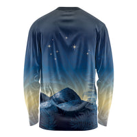 New Zealand Matariki Long Sleeve Shirt Maori Waka With Silver Fern LT05 - Polynesian Pride