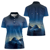 New Zealand Matariki Women Polo Shirt Maori Waka With Silver Fern LT05 - Polynesian Pride