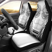 Polynesian Tattoo Inspired Cosplay Costume Car Seat Cover Tribal Warrior White - Polynesian Pride