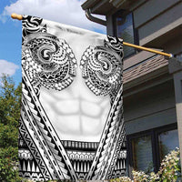 Polynesian Tattoo Inspired Cosplay Costume Garden Flag Tribal Warrior White - Polynesian Pride