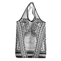 Polynesian Tattoo Inspired Cosplay Costume Grocery Bag Tribal Warrior White - Polynesian Pride