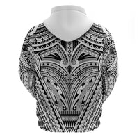 Polynesian Tattoo Inspired Cosplay Costume Hoodie Tribal Warrior White - Polynesian Pride