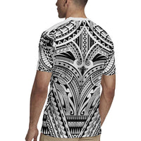 Polynesian Tattoo Inspired Cosplay Costume Rugby Jersey Tribal Warrior White - Polynesian Pride