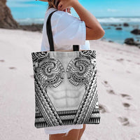 Polynesian Tattoo Inspired Cosplay Costume Tote Bag Tribal Warrior White - Polynesian Pride
