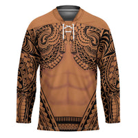 Polynesian Tattoo Inspired Cosplay Costume Hockey Jersey Tribal Warrior - Polynesian Pride
