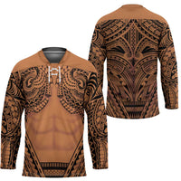 Polynesian Tattoo Inspired Cosplay Costume Hockey Jersey Tribal Warrior - Polynesian Pride