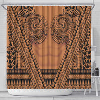 Polynesian Tattoo Inspired Cosplay Costume Shower Curtain Tribal Warrior - Polynesian Pride