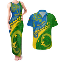 personalized-malampa-day-couples-matching-tank-maxi-dress-and-hawaiian-shirt-sand-drawing-vanuatuan-pattern