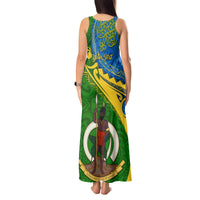 Personalized Malampa Day Tank Maxi Dress Sand Drawing Vanuatuan Pattern LT05 - Polynesian Pride