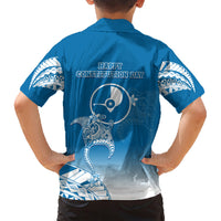 FSM Yap Constitution Day Family Matching Short Sleeve Bodycon Dress and Hawaiian Shirt Polynesian Batoids LT05 - Polynesian Pride