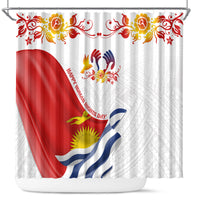 Kiribati Human Rights Day Shower Curtain Polynesian Style LT05 White - Polynesian Pride