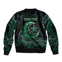 Personalised Polynesia Bomber Jacket With Islam Crescent And Star LT05 - Polynesian Pride