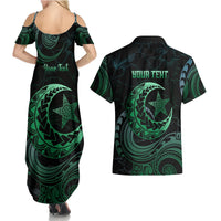 Personalised Polynesia Couples Matching Summer Maxi Dress and Hawaiian Shirt With Islam Crescent And Star LT05 - Polynesian Pride