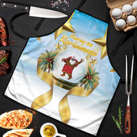 Fiji Christmas Apron Snow Globe With Fijian Santa LT05