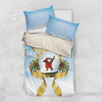 Fiji Christmas Bedding Set Snow Globe With Fijian Santa LT05