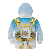 Fiji Christmas Kid Hoodie Snow Globe With Fijian Santa LT05 - Polynesian Pride