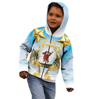 Fiji Christmas Kid Hoodie Snow Globe With Fijian Santa LT05 - Polynesian Pride