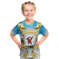 Fiji Christmas Kid T Shirt Snow Globe With Fijian Santa LT05