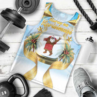 Fiji Christmas Men Tank Top Snow Globe With Fijian Santa LT05