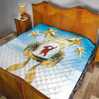 Fiji Christmas Quilt Snow Globe With Fijian Santa LT05