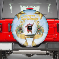 Fiji Christmas Spare Tire Cover Snow Globe With Fijian Santa LT05