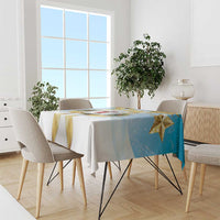 Fiji Christmas Tablecloth Snow Globe With Fijian Santa LT05