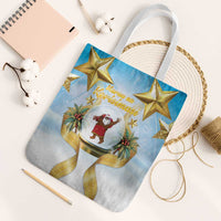 Fiji Christmas Tote Bag Snow Globe With Fijian Santa LT05