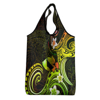 Hawaii Humuhumu Reef Triggerfish Grocery Bag Reggae With Plumeria