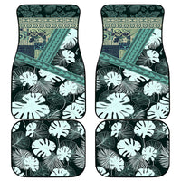 Hawaii Plant Kalo Car Mats Hawaiian Tapa Pattern LT05 Green - Polynesian Pride