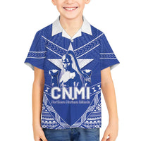 Northern Mariana Islands Family Matching Long Sleeve Bodycon Dress and Hawaiian Shirt Chamorro Warrior Tribal Pattern