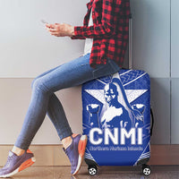 Northern Mariana Islands Luggage Cover Chamorro Warrior Tribal Pattern