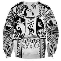 Polynesia Maui Tattoo Inspired Sweatshirt White Version