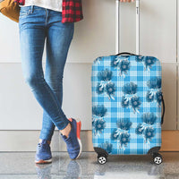 Blue Palaka Hawaii Luggage Cover Hawaiian Lehua Blossoms LT05 - Polynesian Pride