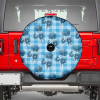 Blue Palaka Hawaii Spare Tire Cover Hawaiian Lehua Blossoms LT05 - Polynesian Pride