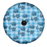 Blue Palaka Hawaii Spare Tire Cover Hawaiian Lehua Blossoms LT05 - Polynesian Pride