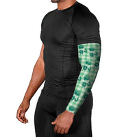 Green Palaka Hawaii Arm Sleeves Hawaiian Lehua Blossoms LT05 - Polynesian Pride